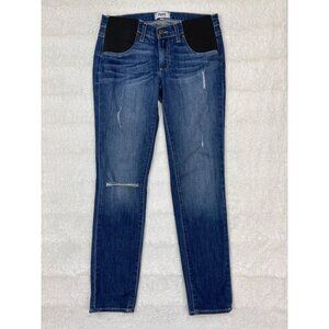 Paige Jimmy Jimmy Skinny Jeans 27 Distressed Elastic Panel Waist